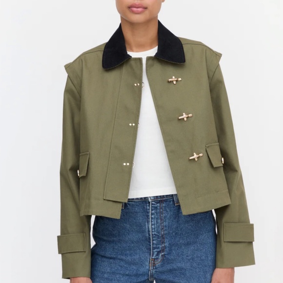 Hill House Jackets & Blazers - Hill House The Clarisse Jacket in Olive